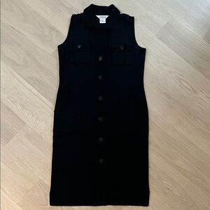 Misook Black Sleeveless Midi Dress